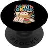 Back To School Kids Bow Kawaii Dumpling In My Fourth Grade Kid 4a elementare Carina studentessa di ravioli PopSockets PopGrip Adesivo