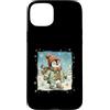 Classic Christmas Vintage Xmas Nostalgic Custodia per iPhone 15 Plus Pinguino Polar Winter Wonderland Cappello Sciarpa Guanti Retro