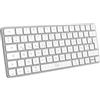 Mobility Lab - KMP2000W Mini - Tastiera Mac Mini Wireless Multi-Connessioni - AZERTY, ricevitore USB 2.4 Ghz + 3 Bluetooth, 12 scorciatoie multimediali, ricarica rapida tramite USB-C - Mac
