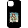 Classic Christmas Vintage Xmas Nostalgic Custodia per iPhone 14 Plus Pinguino Polar Winter Wonderland Cappello Sciarpa Guanti Retro