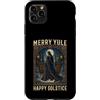 Merry Yule Happy Winter Solstice Holiday Custodia per iPhone 11 Pro Max Buon Natale pagano gotico solstizio e felice