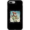 Classic Christmas Vintage Xmas Nostalgic Custodia per iPhone 7 Plus/8 Plus Pinguino Polar Winter Wonderland Cappello Sciarpa Guanti Retro
