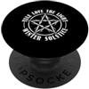 Merry Yule Happy Winter Solstice Holiday Yule Love The Winter Solstice Pentagramma Pagano Natale PopSockets PopGrip Adesivo