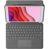 Logitech Combo Touch - Tastiera e custodia folio - con trackpad - retroilluminata - connettore Apple Smart - QWERTY