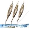 Generic Esche cucchiaio 3 pezzi - Esca affondante in metallo duro con gancio | Esche per basso con design a catena per pesca a traina in banca, , salmone, walleye crappie