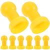Garneck 8 Pezzi Tappi per Palo Trampolino in Plastica Gialla | Recinto e Pali del Trampolino, Montaggio Domestico, Manutenzione, Sostituzione Veloce, Fissaggio Rete