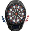 SPORTNOW Tabellone frecc. elettr. con schermo LED XXL per 8 giocatori | Luce ricaricabile, Set tabellone freccette elettronico, 6 freccette, 24 punte, 34 giochi, 2235 varianti