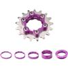 Besttoolifes Disco ruota libera CNC viola 79,5 mm per moto Dirt Jump | Lega ad alta resistenza, rivestimento resistente alla ruggine, design cavo leggero, larghezza 15 mm, durevole (18T)