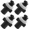 Alipis 4 Pezzi Adattatore Valvola Aria, Connessione Sicura | Compatibile Pompe ad Aria, Accessori Kayak in Plastico Nero, per Sport Acquatici e Lancio in Spiaggia