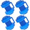 Luxshiny 4 Pezzi Tappo per Trampo Blu in Plastica PP per Pali del Trampolino | Protezione Weather-resistant, Forma a Coppa e Sfera, per Rete e Cerchio Superiore, Riparazione Rapida
