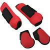 AOWINHIT Set Paratendini per Cavallo con Protezione Ammortizzante | PU morbido e resistente, design antiscivolo, perfetto per saltare, protezione per le gambe, vestibilità comoda