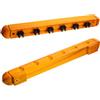 VANZACK Porta Stecche Biliardo da Parete Multi Foro in Legno e Metallo | Design Verticale Giallo, per Sei Aste, Facile da Installare, Organizzazione Ordinata in Sala Giochi