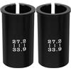 DEARMAMY 2 Pezzi Adattatore Tubo Sella Bici 27,2mm a 33,9mm | Struttura Semplice, Superficie Anodizzata, Non Facile da Deformare, Facile da Usare, per Bici Accessori