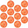 POPETPOP 12 Pezzi Palla da Allenamento Pickleball a 26 Fori in PE Arancia | Uso su Pavimenti Interni, Feedback Costante e Tracciamento, per Insegnanti, Allenatori e Pratica in Palestra