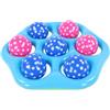 HEEPDD Gioco di Lancio con Galleggiante Esagonale per Piscina, Costruzione | Zona giochi acquatici interattivi, 7 palline da lancio incluse, plastica resistente alla perforazione, potenziatore di