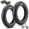 ECOVELO Ecovelò 2 Copertoni 14 X 2.125 (57-254) + Camere Valvola Curva Pneumatici Bici Elettrica E-Bike Carrozzina