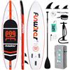 FunWater Inflatable Stand Up Paddle Board Ultra-Light PaddleBoards with SUP,3 Fins,Adj Paddle,Pump,Backpack,Leash