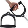 Generic Accessorio ergonomico antiscivolo per cavi con manico a D | 2 pezzi sistema di fissaggio manopole per bicipiti riccioli schiena allenamento bande di resistenza trainer atleti culturisti