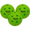 Pickleball United Freedom Indoor Pickleball Balls - Confezione da 3 | Palline leggere in TPU con 26 fori di precisione | Palline verdi resistenti, veloci e ad alta visibilità per giochi indoor