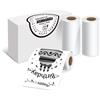 Carta Termica Testo Nero Su Carta Bianca Senza Retro Adesivo 3 Rotoli 57Mm X 6M