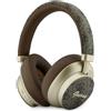 Guess Cuffie on-ear Guess Bluetooth ENC 4G, modello "Gold Script Metal", colore marrone