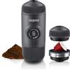 Wacaco Nanopresso Macchina per caffè espresso portatile in bundle con adattatore NS, caffettiera da viaggio compatta, bevande al caffè in viaggio