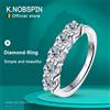 KNOBSPIN D Color 4mm anelli di diamanti Moissanite per le donne Classic Match Wedding Eternity Band con anello in argento Sterling GRA s925