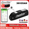 chamrider Batteria ChamRider per Bici Elettrica 36V 20AH Hailong 1, Batteria al Litio 48V 500W per Bicicletta