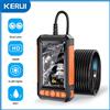 KERUI Telecamera per endoscopio industriale 4.3 "Singola doppia lente HD 1080P Periscopio per ispezione auto IP67 Telecamera per fognature impermeabile con LED