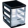 PLASTIC FORTE Cassettiera in plastica Piano del tavolo per piccoli oggetti Cassetti per scrivania e ufficio Conservazione del tavolo Colore Bianco Nero Plastica forte