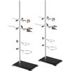 SucceBuy Supporto per supporto da laboratorio Trorta da laboratorio 2 set Supporto da laboratorio in acciaio Asta da 23,6 "Include morsetti per fiaschi Morsetti per buretta e morsetti a croce