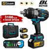 GISAM 3100N.M Chiave a percussione elettrica senza spazzole Chiave dinamometrica a batteria da 3/4 pollici Cacciavite Utensile elettrico per Makita 18V Batteria Pin