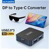 ULT－unite Convertitore da DisplayPort a USB-C 4K120Hz per Viture Beast, Docking Station DisplayPort a USB-C 2K240Hz con Porta di Espansione USB2.0×3