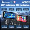 TomoStrong Navigatore GPS per Moto Tomostrong 6.25" Portatile IP67 Impermeabile Wireless Carplay Moto Android Auto DVR Registratore di Guida Dual BT