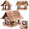 KADAX Mangiatoia per uccelli casa in legno 30x25 cm fiata