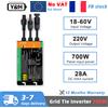 Y&H Grid Tie Inverter 300W 350W 500W 600W 700W MPPT Micro inverter solare fotovoltaico Sistema di collegamento alla rete Ingresso DC18V-60V Uscita AC220V