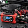 EAFC Caricabatteria per auto e moto 12V 6A/10A - Display LCD intelligente Riparazione al piombo Modalità di manutenzione Spegnimento automatico Carica rapida