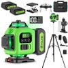 HGLINE Livella Laser Professionale HGLINE a 16 Linee, Strumento Laser per Costruzioni a 360° ° Livella Laser Orizzontale e Verticale con Batteria da 6000mAh