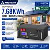 AMZVISION Batteria LiFePO4 48V 150Ah 7.68Kwh 6500+ Cicli 16S Bluetooth 200A RS485 CAN BMS Monitor PC 51.2V 100Ah 200Ah 300Ah 600Ah Inverter per Accumulo di Energia Solare Domestica Batteria al Litio DISPONIBILE