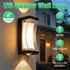 CANMEIJIA Lampada da Parete LED Impermeabile 85-265V a Forma di Mezzaluna per Esterni 12W, Illuminazione per Giardino, Cortile, Recinzione, Lampada da Parete per Esterni Domestici