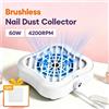 foreverlily Mini aspiratore per polvere di unghie 4200PM 60W, aspiratore portatile per polvere di unghie con aspirazione 450Pa, ventola per manicure e nail art.