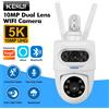 KERUI Telecamera PTZ Kerui 5K 10MP per Esterni Compatibile con Tuya Smart WiFi, Telecamera IP Wireless per Sicurezza Domestica, Videosorveglianza CCTV con Visione Notturna