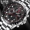 LIGE Orologio da Uomo LIGE 2026, Orologio al Quarzo di Moda, Marca di Lusso, Tutto in Acciaio, Impermeabile, Sportivo, Relogio Masculino + SCATOLA