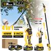 Hecus Motosega Elettrica Telescopica 4-in-1 Senza Spazzole, Forbici, Sega per Rami Alti, Utensile da Giardino per Potatura e Taglio, Compatibile con Batteria Makita 18V