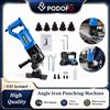 Podofo Punzonatrice Idraulica Elettrica 2200W 5000rpm per Metallo, Punzonatrice per Angolari in Acciaio, Ferro, Alluminio, Rame con Matrice 6.5/9/13/17/20.5mm, Attrezzatura Elettroidraulica per