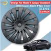 TSLLUG 4 Pezzi per Tesla Model Y Juniper 2026 Copricerchi Stile Blade da 18 Pollici Copriruota per Auto
