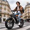 NONE Bicicletta Elettrica TOOFLY G-20, 45 Km/h, 48V 15.6Ah, Autonomia 60km, Pneumatici All-Terrain da 20 Pollici.