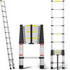 DayPlus Scala Telescopica Multiuso in Alluminio Resistente 3,8M/12,5FT, Pieghevole e Portatile con Piedini Antiscivolo