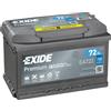 EXIDE Batteria 72, Ah 720, A/EN EA722 L 278mm B 175mm H 175mm Compatibilità con RENAULT Clio 3 Hatchback BR0/1, CR0/1 Clio 4 Hatchback BH Trafic 2 Furgonato FL, FORD Fiesta Mk6 Hatchback JA8, JR8