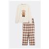 Intimissimi Pigiama Lungo In Cotone Sir Teddy Bianco